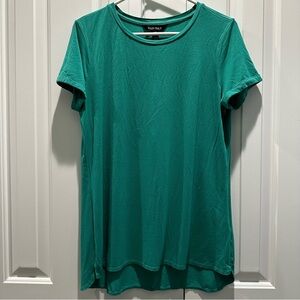 Ellen Tracy Emerald Green Flowy Tee T-shirt Shirt M